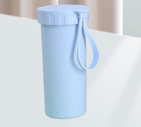 แก้วพลาสติก,แก้วพลาสติกพร้อมฝาปิด,แก้วน้ำฟางข้าวสาลี,300ml