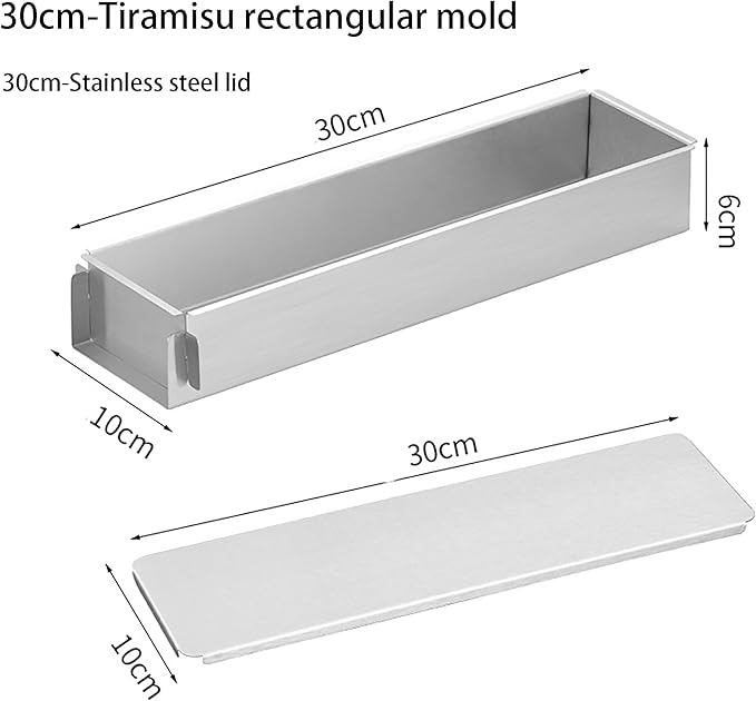 (แม่พิมพ์สแตนเลส ) Tiramisu Mold ZB-24T -1+ฝา (30x10x6 cm.)(11-8792)