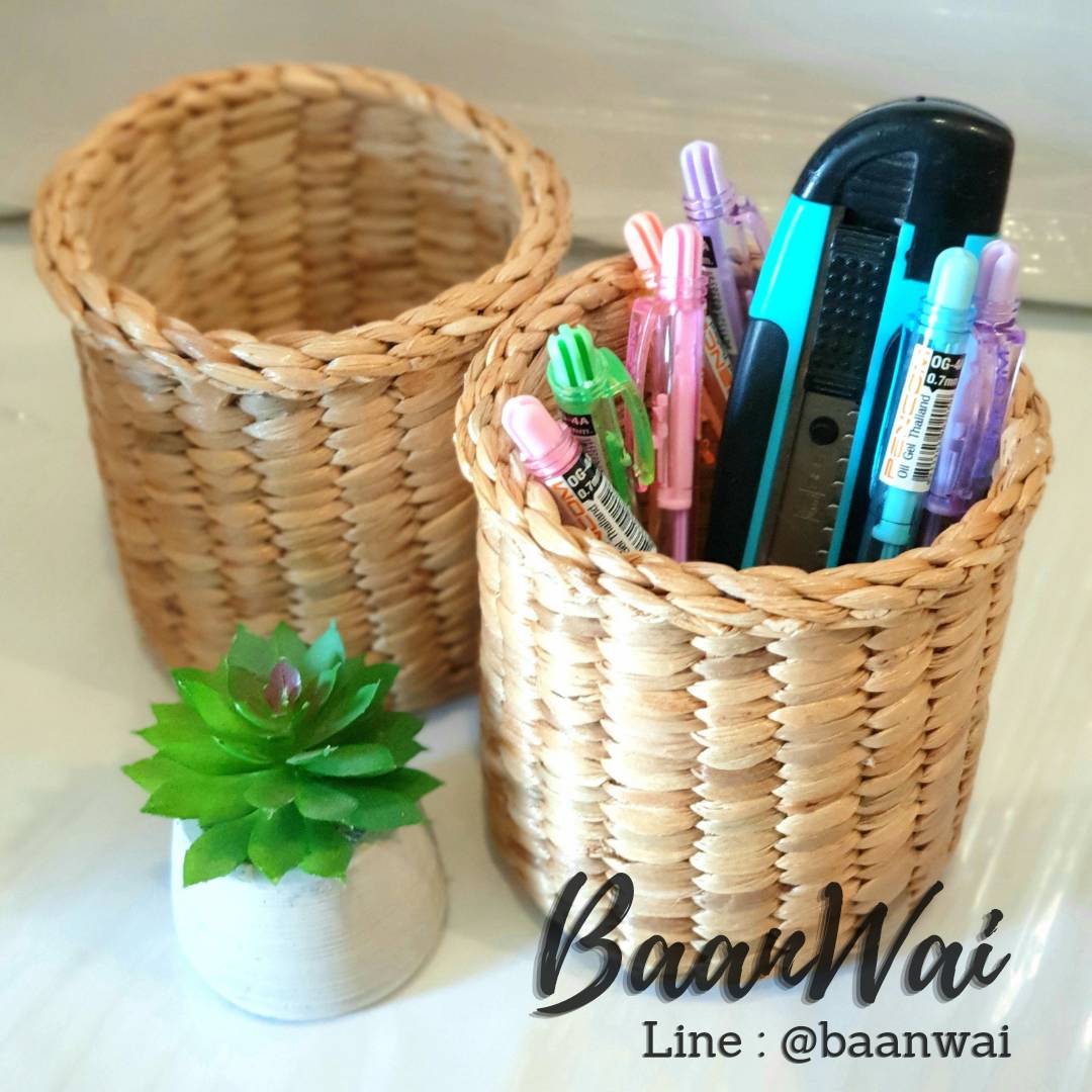 กระบอกปากกา ผักตบชวา