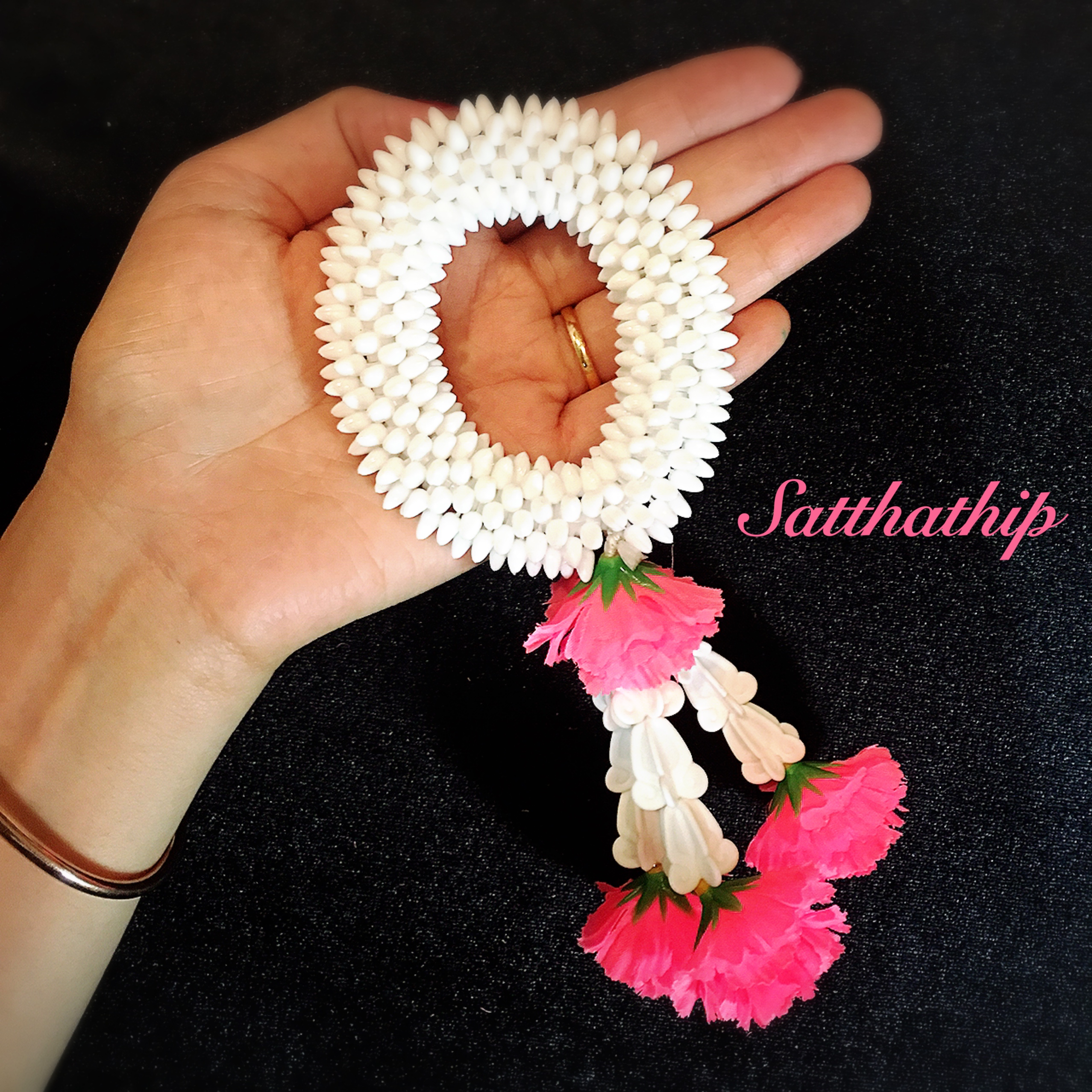 พวงมาลัยดอกพุด - พวงมาลัยดอกพุดประดิษฐ์ - พวงมาลัยประดิษฐ์