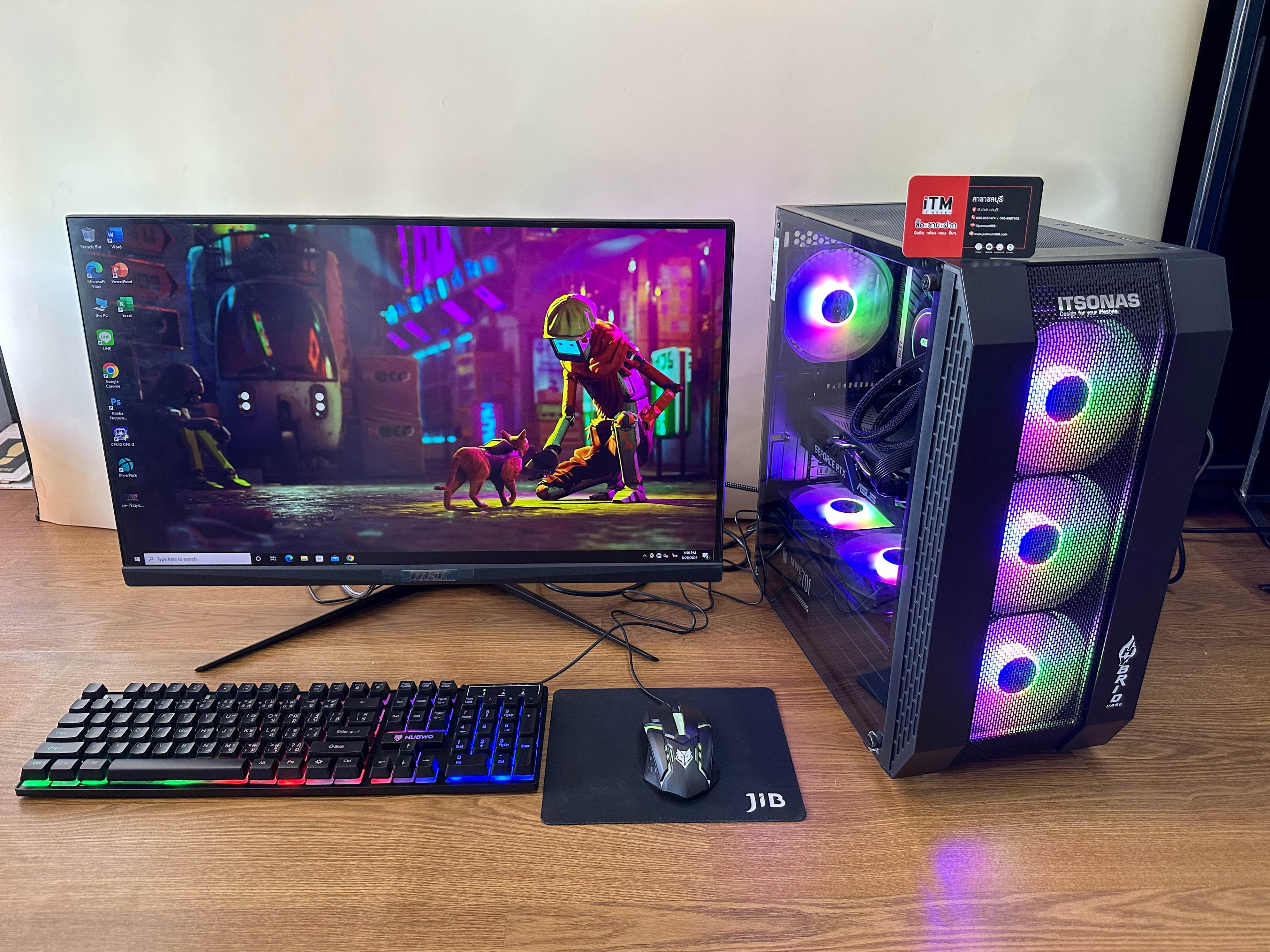 PC ประกอบ Intel Core 7-10700 CPU / Ram16GB /RTX 2060 + MONITOR MSI OPTIX G273 - 27" IPS FHD 165Hz