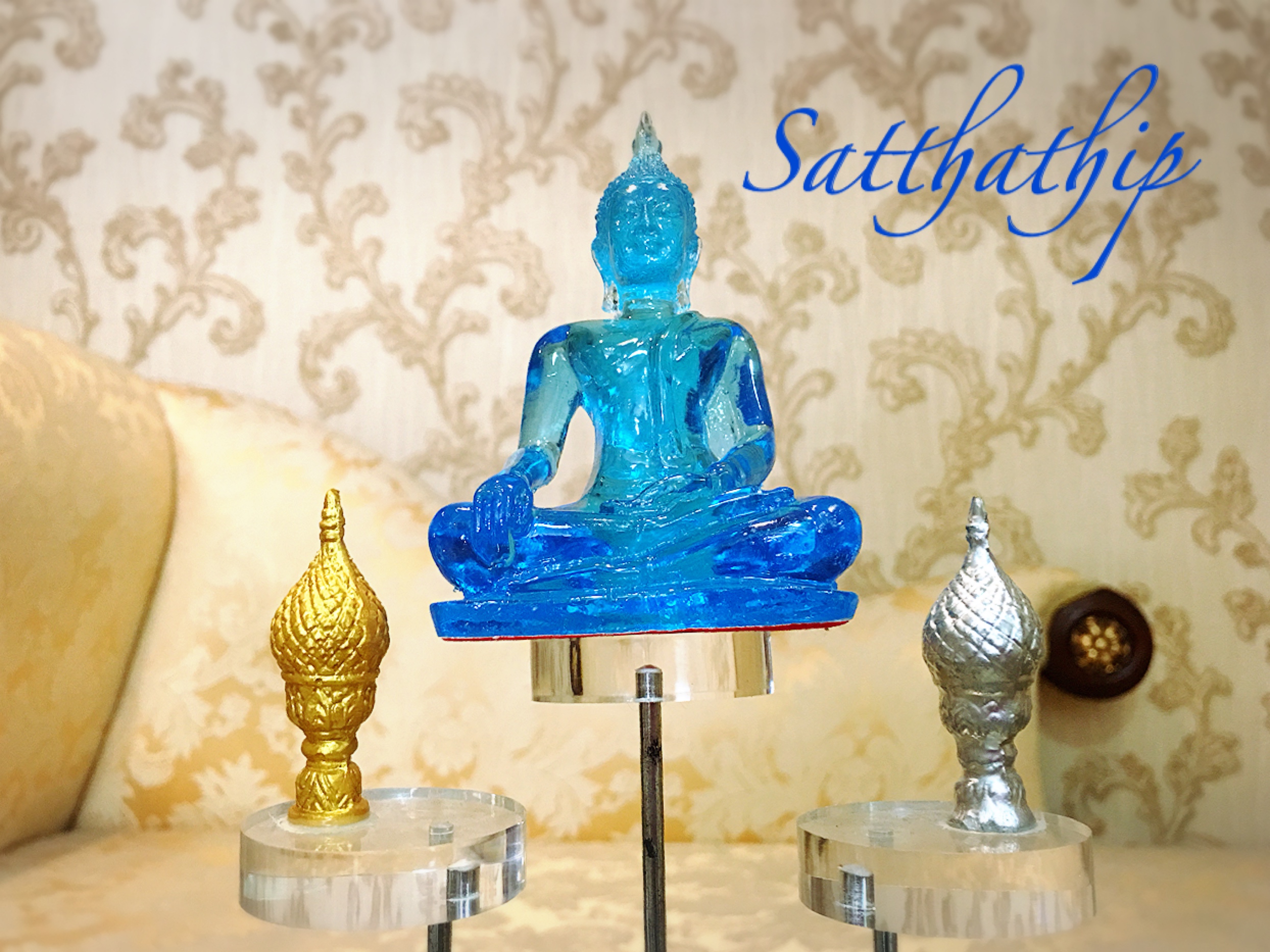 พระปางมารวิชัย - พระปางชนะมาร - พระปางสะดุ้งมาร - พระพุทธรูปสีใส - Buddha statue