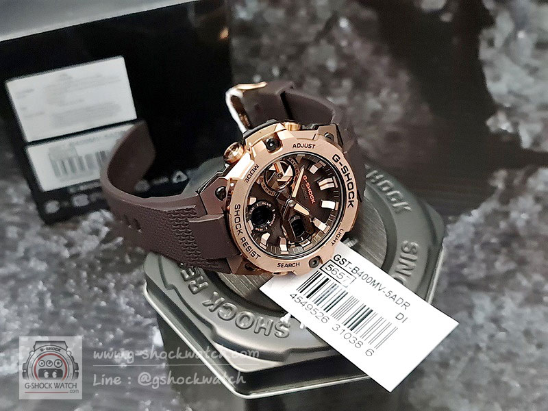 CASIO G-SHOCK นาฬิกาข้อมือ นาฬิกากันน้ำ นาฬิกาของแท้ ประกันศูนย์ CMG 1 ปี รุ่น GST-B400MV-5A
