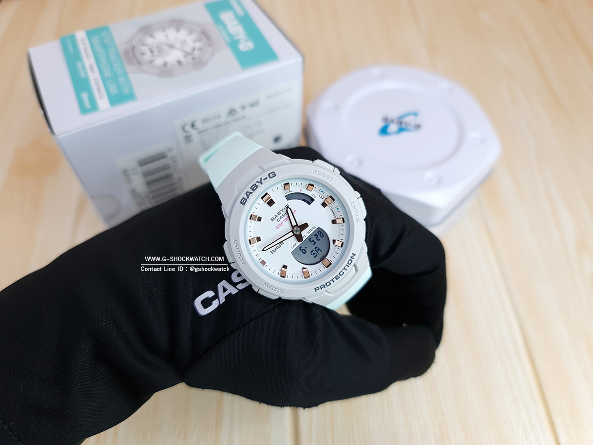 CASIO BABY-G นาฬิกาข้อมือ นาฬิกากันน้ำ นาฬิกาของแท้ ประกันศูนย์ CMG 1 ปี รุ่น BSA-B100MC-8A