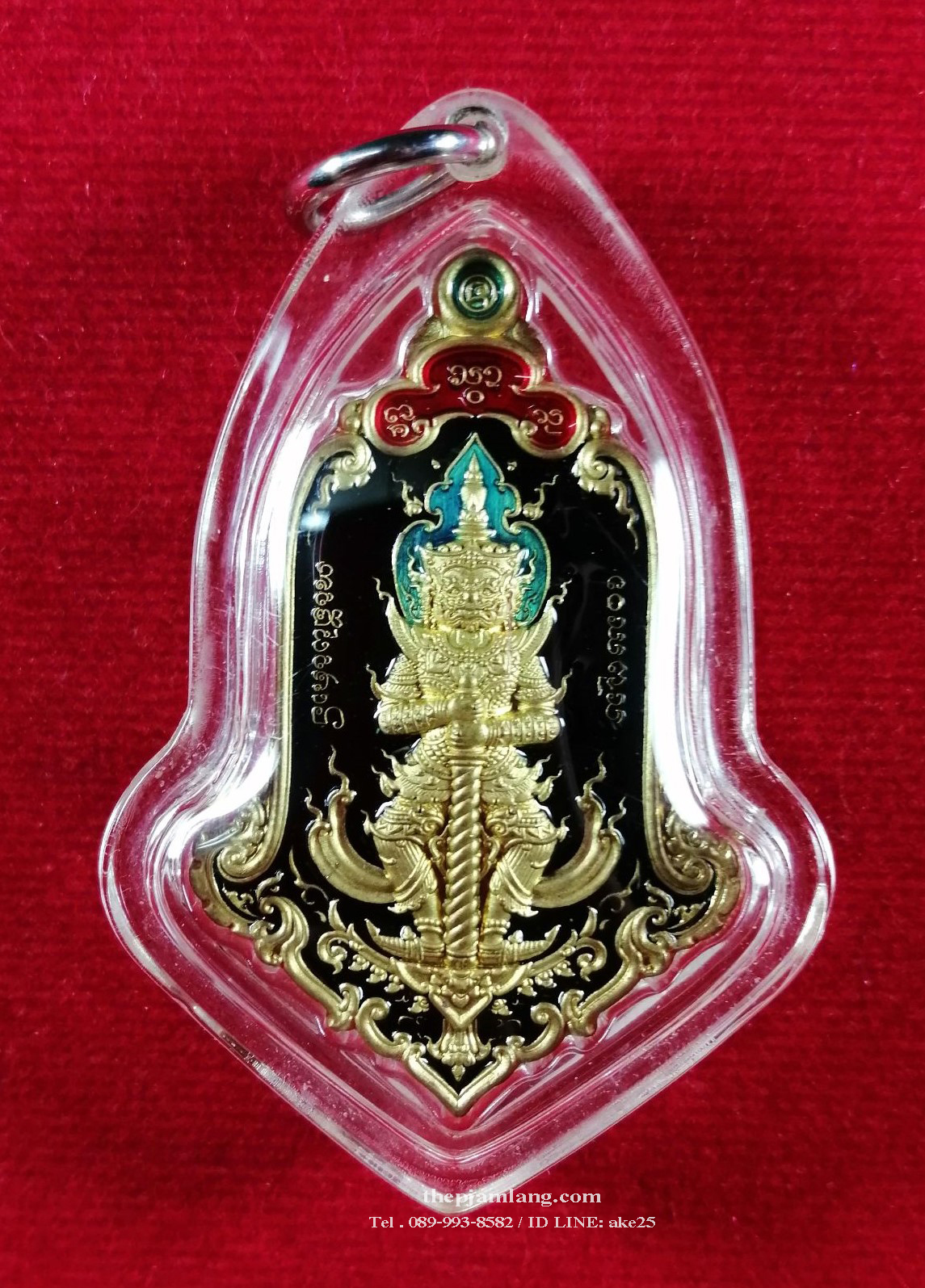 เหรียญท้าวเวสสุวรรณ(1) วัดแม่ต๋ำ เชียงราย รุ่นแม่ต๋ำ3 เนื้อทองทิพย์ ลงยาสีดำ ปี 2564