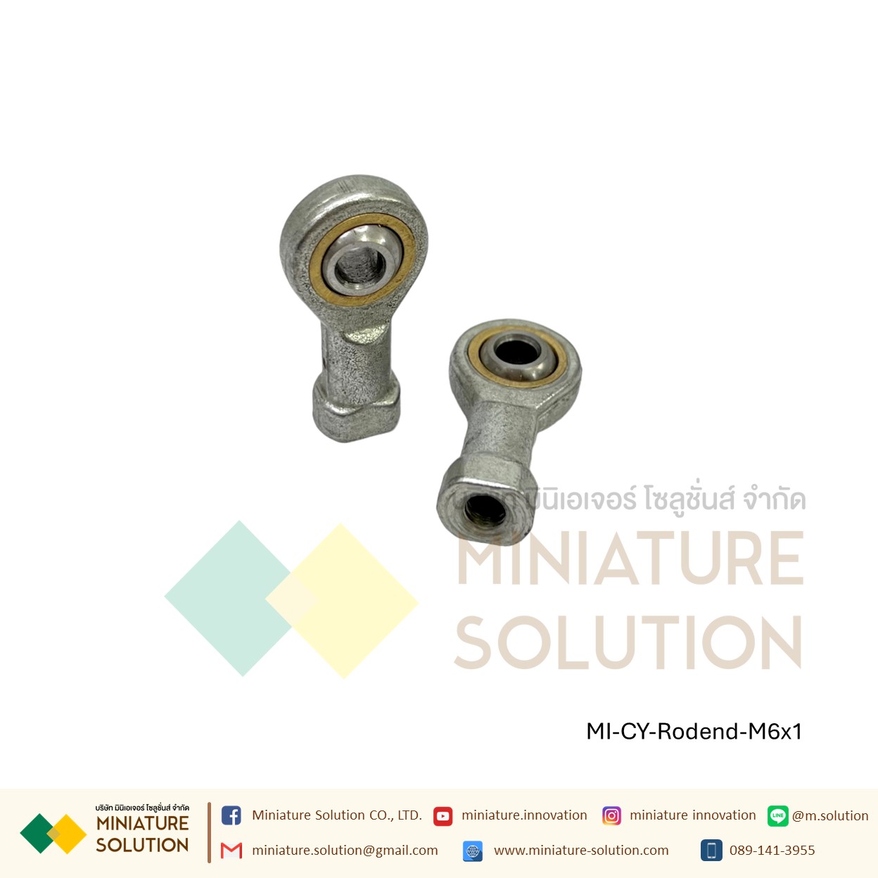 ลูกปืนตาเหลือก Mini Air Cylinder Female Thread Fisheye ก้านเชื่อมต่อแบริ่ง M5x0.8 M6x1 M8x1.25 M10x1.25 M12x1.25 M14x1.5M16x1.5 M18x1.5 M20x1.5 M27x2