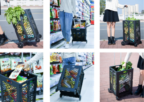 ตะกร้ารถเข็นพับได้