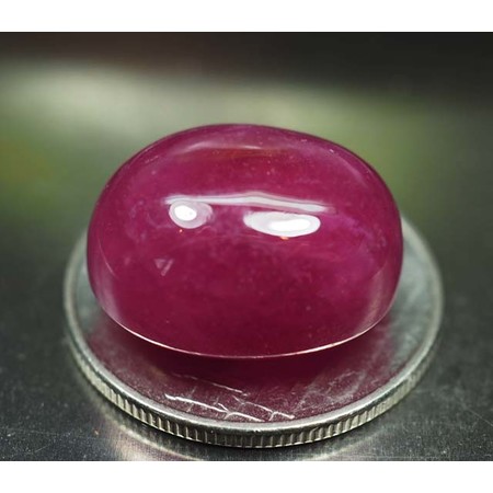 พลอยทับทิม (Ruby) 22.45 กะรัตสีแดงชมพู