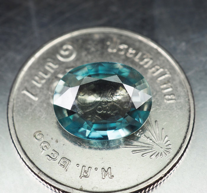เพทายสีฟ้าเขียวทะเลสวยมาก (Zircon) 2.85 กะรัต