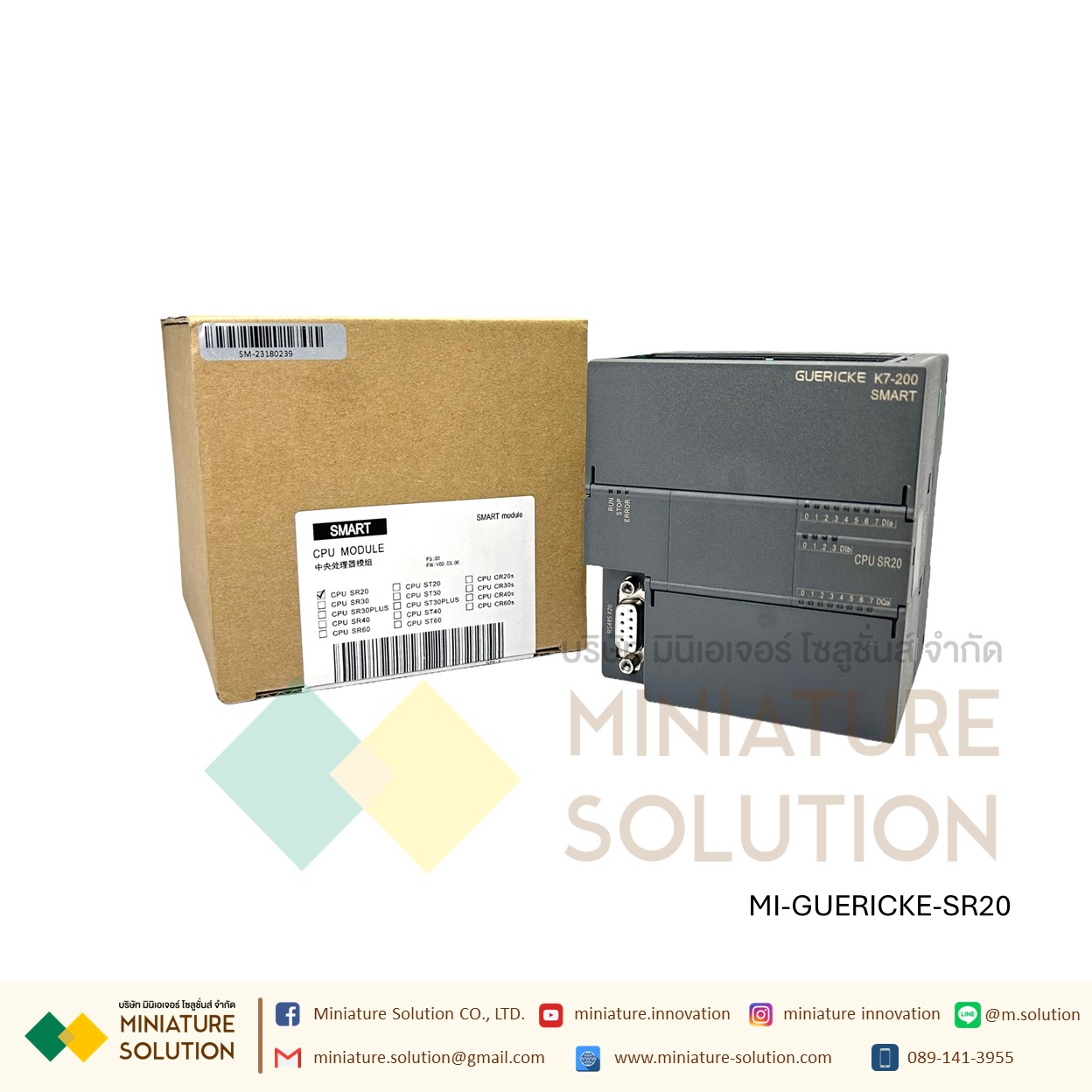 GUERICKE SEMEN K7-200 SMART CPU SR30PLUS S7-200 SMART Support STEP 7 MICRO/WIN SMART (SR20)