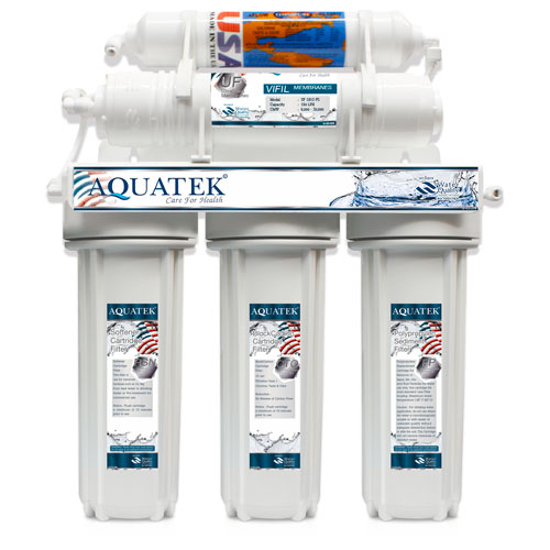 เครื่องกรองน้ำดื่ม Aquatek Silver ระบบ UF 5 ขั้นตอน รุ่น AQS-5UF (จัดส่งฟรีผ่านขนส่งเอกชน ไม่รวมติดตั้ง)
