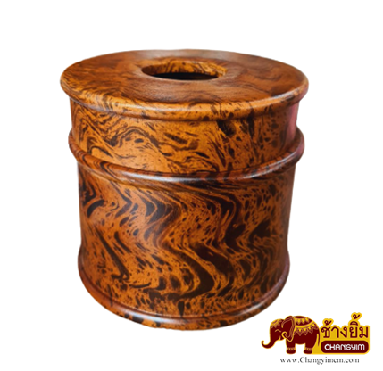 กล่องทิชชู่ ลายน้ำ (กลม)