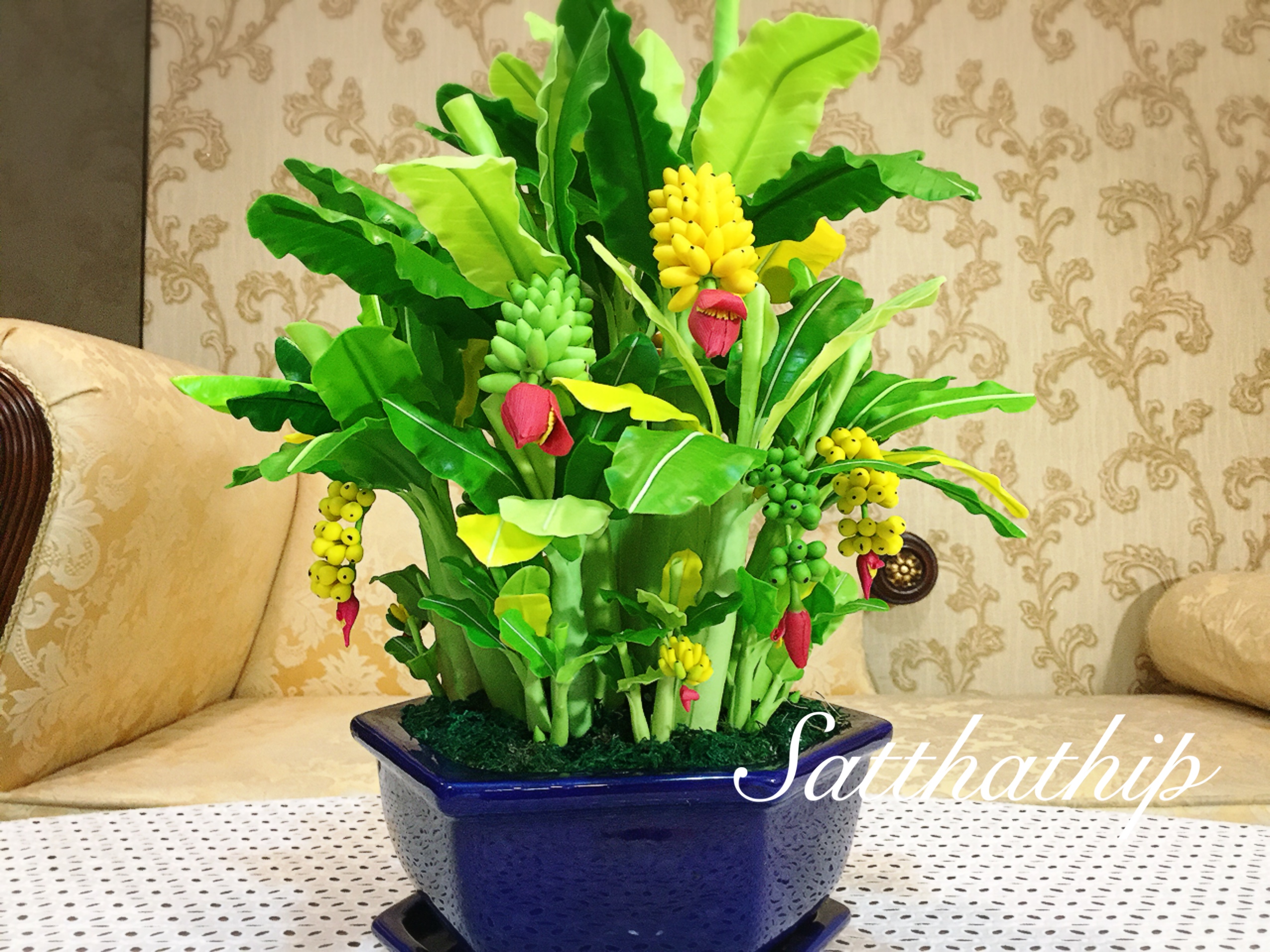 ต้นกล้วย - ต้นกล้วย ประดิษฐ์จากดิน - Banana tree