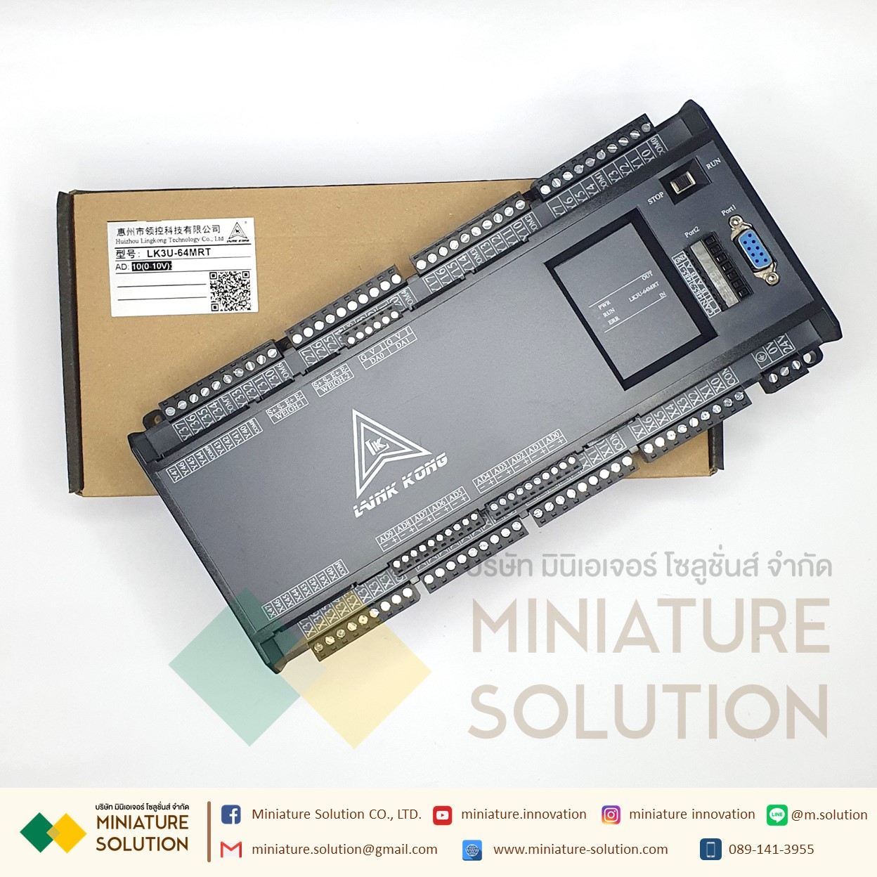 PLC LK3U-64MRT-10AD-2DA Mitsu GXwork (Y0-Y7 MT)(Y10-Y37 MT) All MIX Relay and Transistor รวมในตัวเดียวกัน