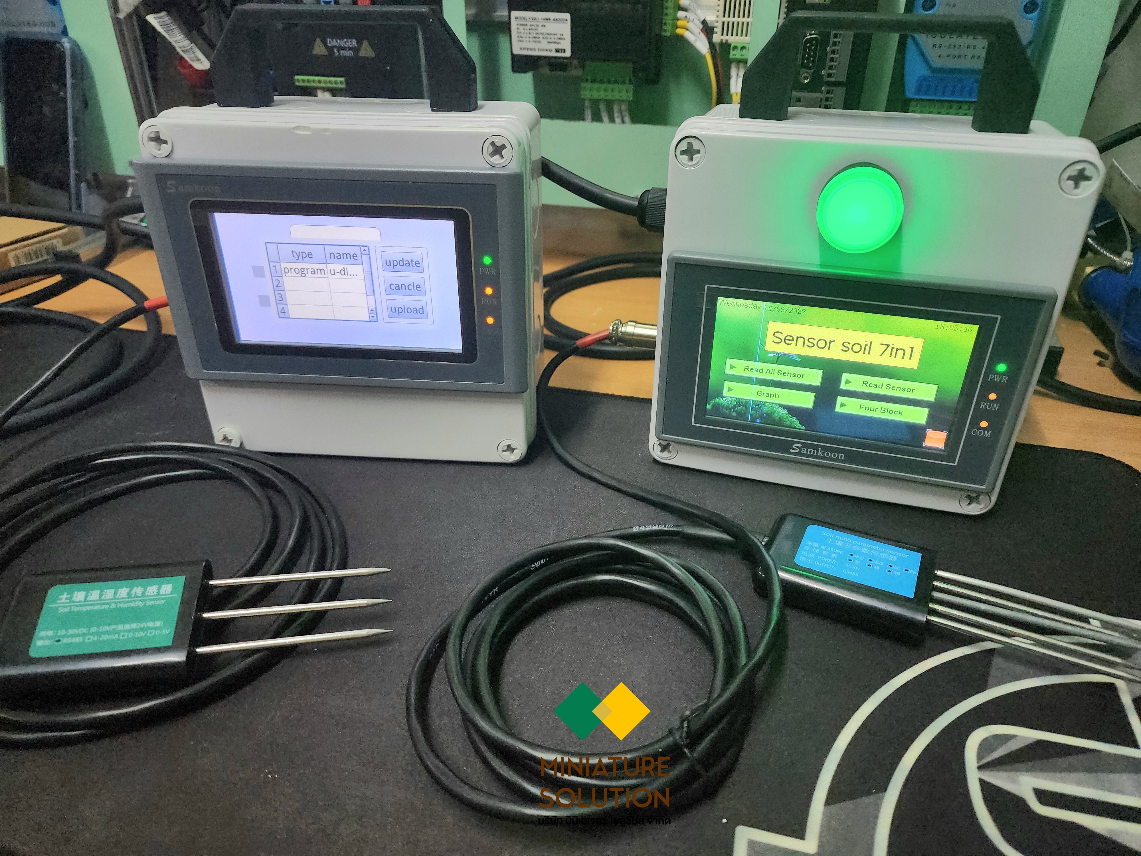 เครื่องวัดคุณภาพดิน เครื่องวัดค่าคุณสมบัติในดินแบบพกพา แสดงค่าอุณหภูมิ ความชื้น EC PH NPK Soil Meter For Plants Smart [Sensor 7in1]