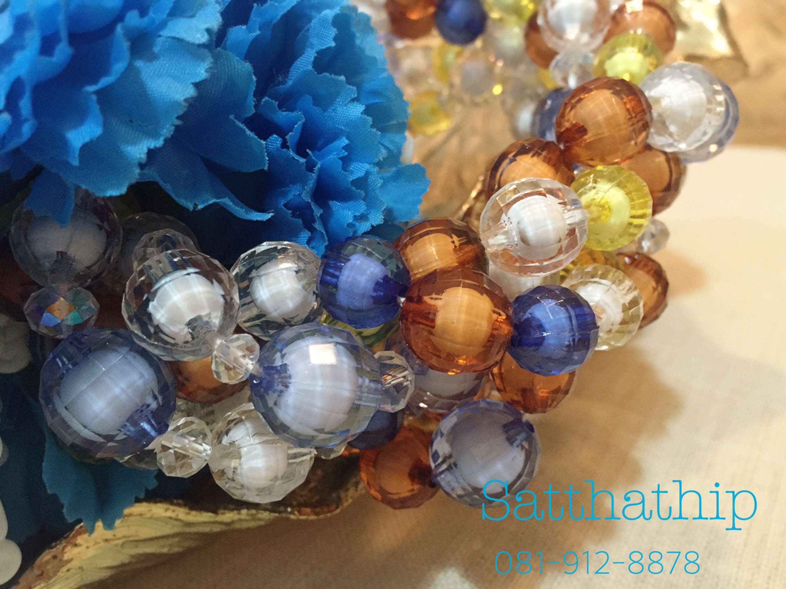 พวงมาลัยลูกปัด - พวงมาลัยลูกปัดสีผสม - Garland