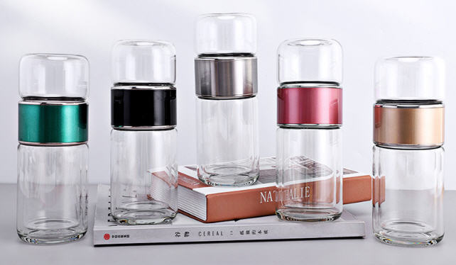 แก้วน้ำ,แก้วใส,แก้วชงชา,ขวดน้ำพร้อมที่กรองชา,380ml