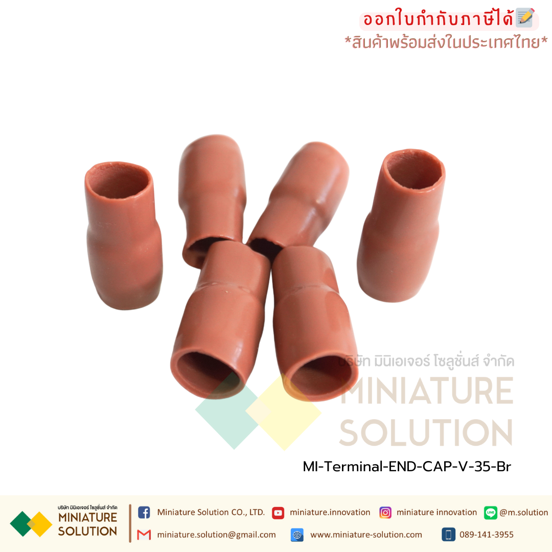 (100 ชิ้น/ถุง) ปลอกหุ้มหางปลา เบอร์ V001-V100 ใช้กับหางปลาเบอร์ 1.5 - 100 Sqmm WIRE END CAPS