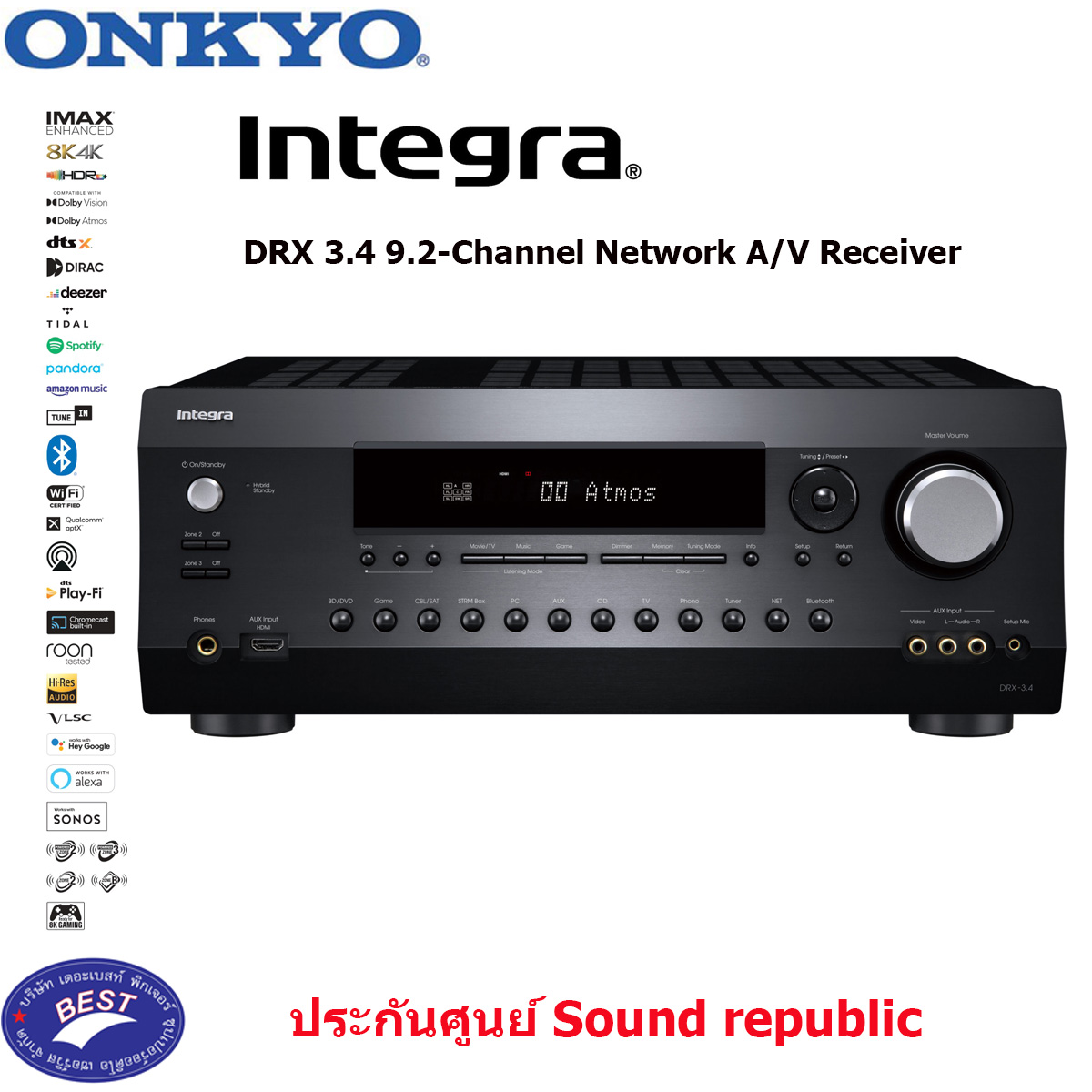 Onkyo integra DRX 3.4 9.2-Channel Network A/V Receiver