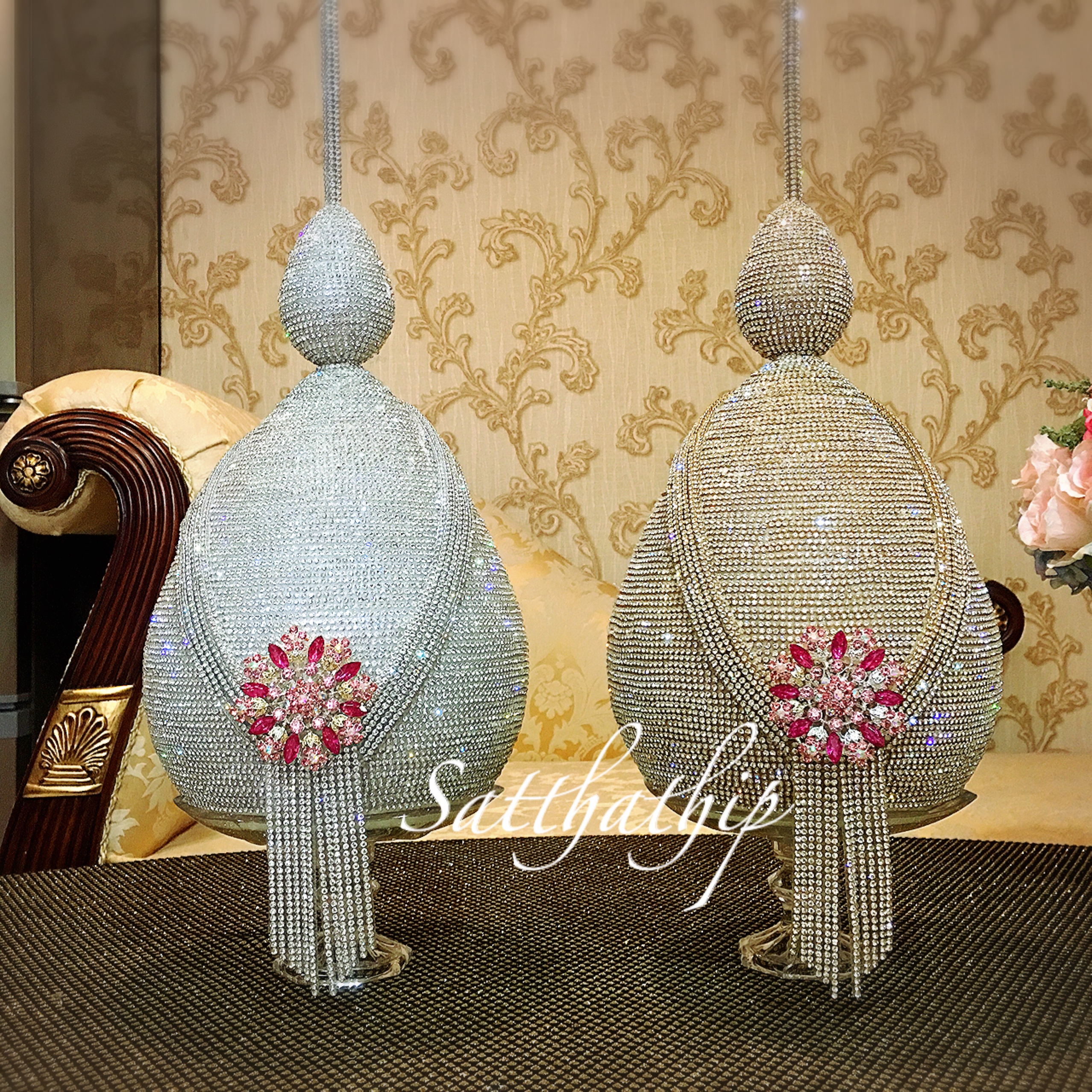 พานพุ่ม - พานพุ่มสักการะ - พานพุ่มเงินทอง - Phan bush