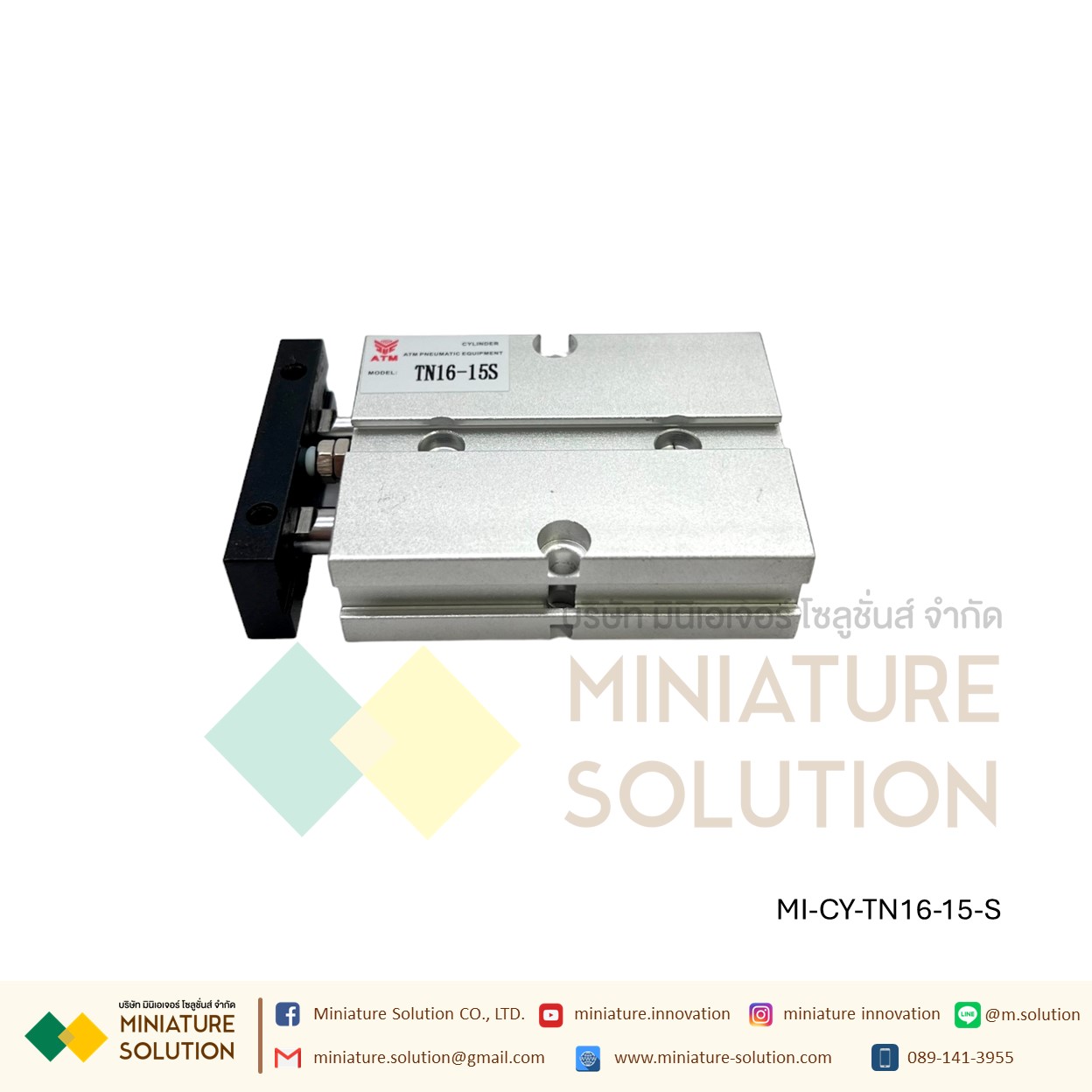 TN16 Series กระบอกสูบลมนิวเมติก 16 มม. กระบอกสูบเพลาคู่ pneumatic double rod double shaft cylinder M5X0.8 ก้านสูบคู่