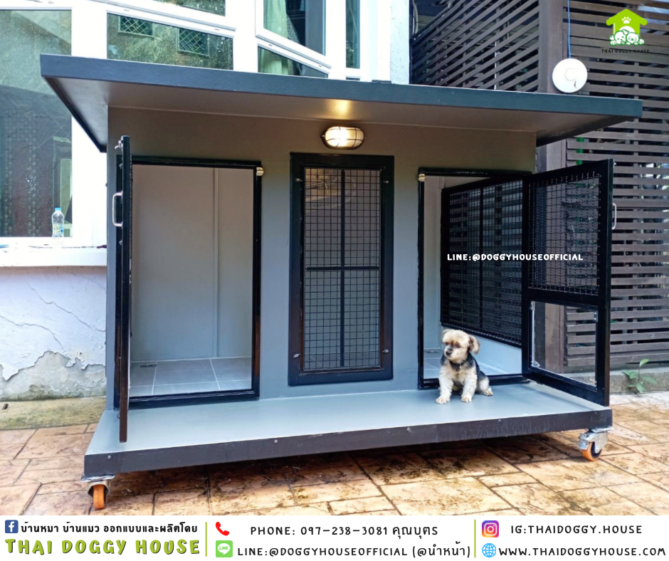 บ้านหมา แบบบ้าน ติดพัดลม 𝐁𝐎𝐗 𝐒𝐓𝐘𝐋𝐄