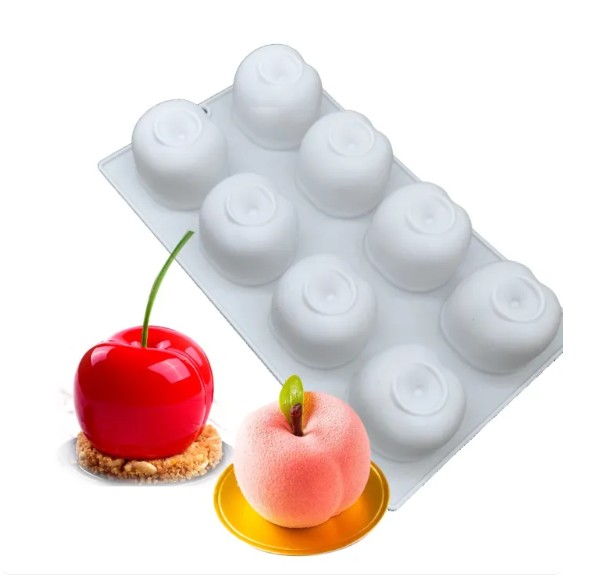 พิมพ์ซิลิโคนแอปเปื้ล 8 หลุม (11-8804)