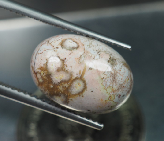 หินสีสวยลายธรรมชาติ (Crazy Lace Agate) 5.40 กะรัต