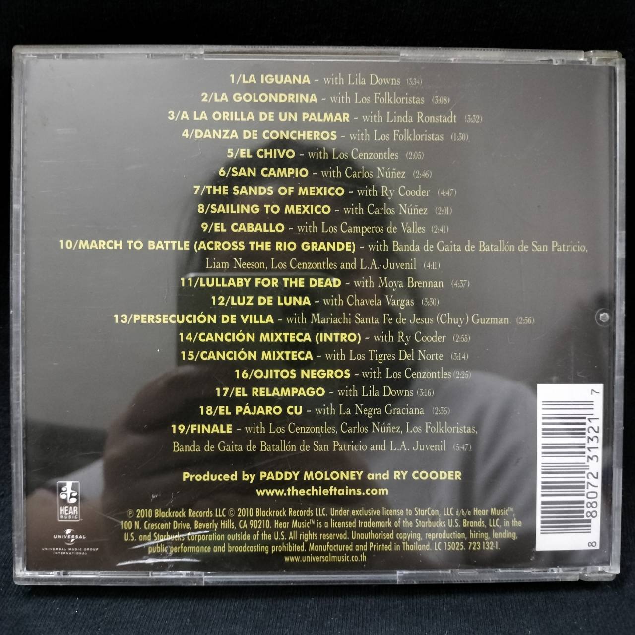 The Chieftains Featuring Ry Cooder – San Patricio / THAILAND / แผ่นดี