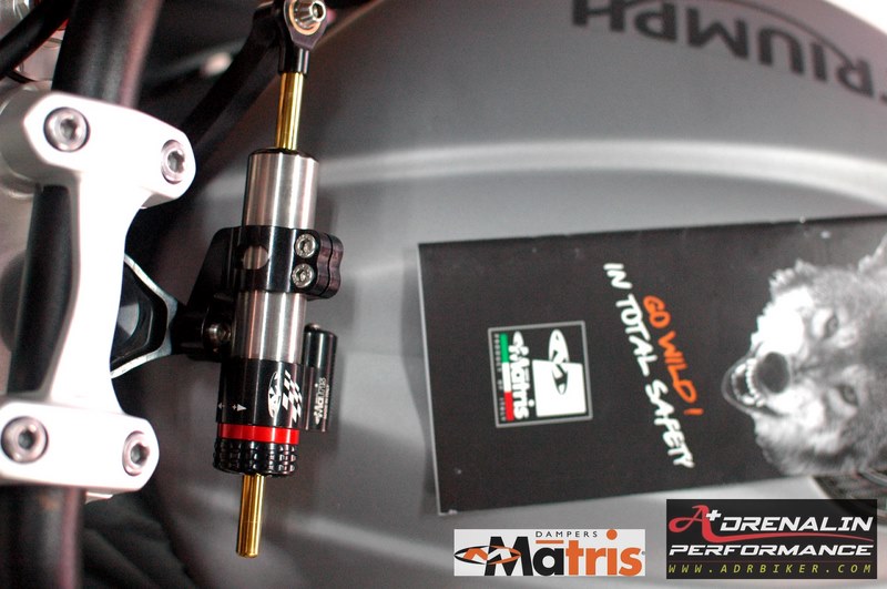 กันสะบัด Matris Dampers พร้อมขาจับ สำหรับ Triumph Street Triple 765 และ 675