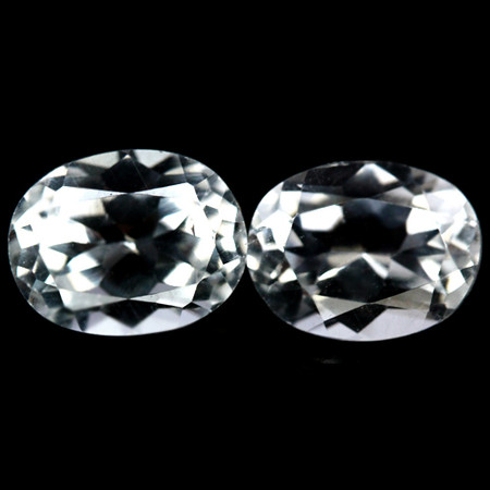 พลอยโทแพซสีขาว (White Topaz) 4.90 กะรัต 2 ชิ้น