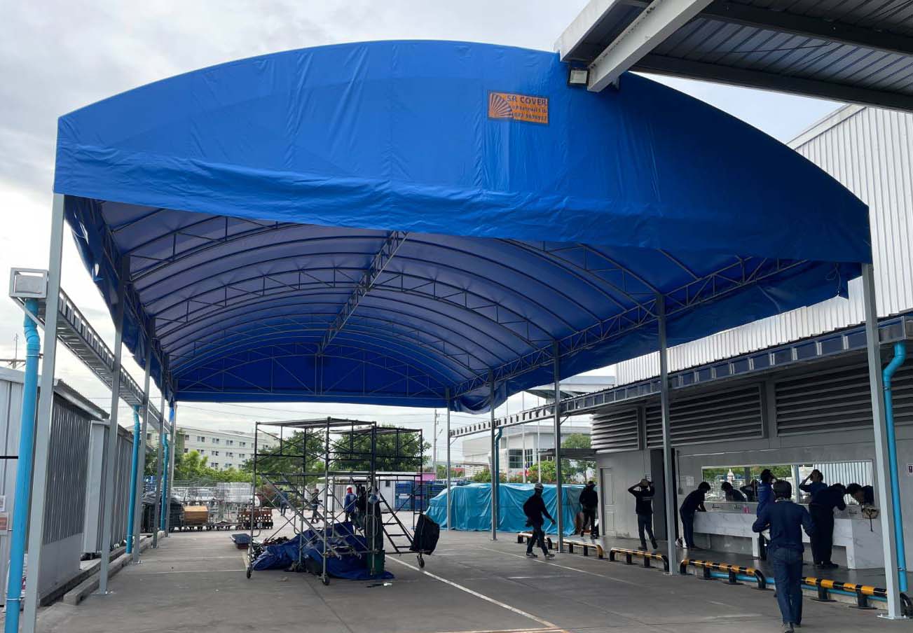 หลังคาผ้าใบ , เต็นท์โกดัง ,Canopy ,Walkway ,หลังคาลานจอดรถ