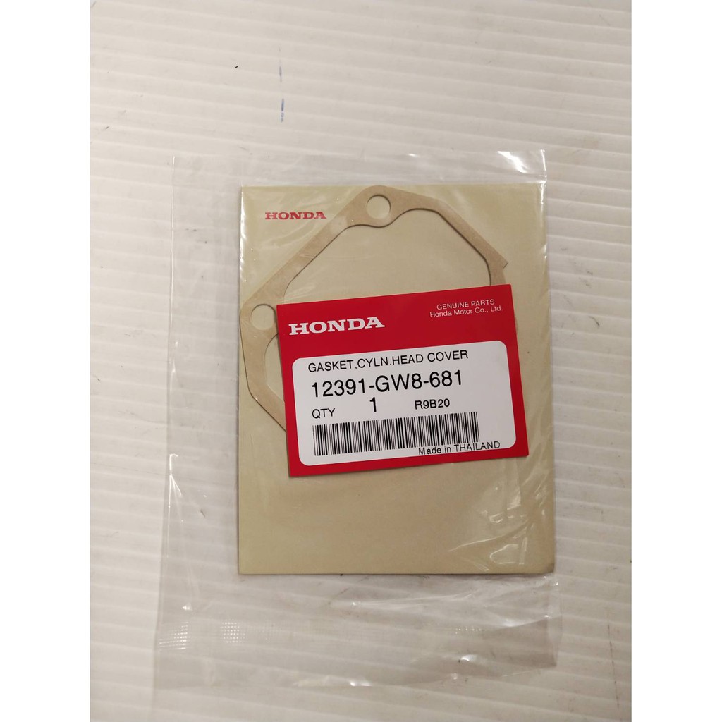 12391-GW8-681 ปะเก็นฝาครอบฝาสูบ WAVE100 , WAVE110 คาร์บู , DREAM100 C100P รหัสเก่า 12391-GW8-680 อะไหล่แท้ HONDA