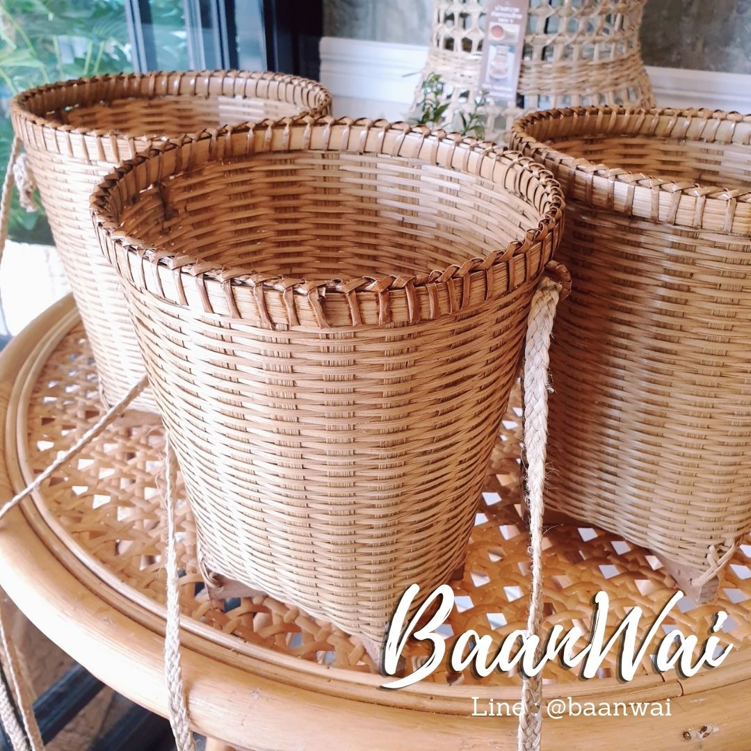กระบุงเก็บใบชา กระบุงสาน ตะกร้าเก็บใบชา ตะกร้าสะพายหลัง