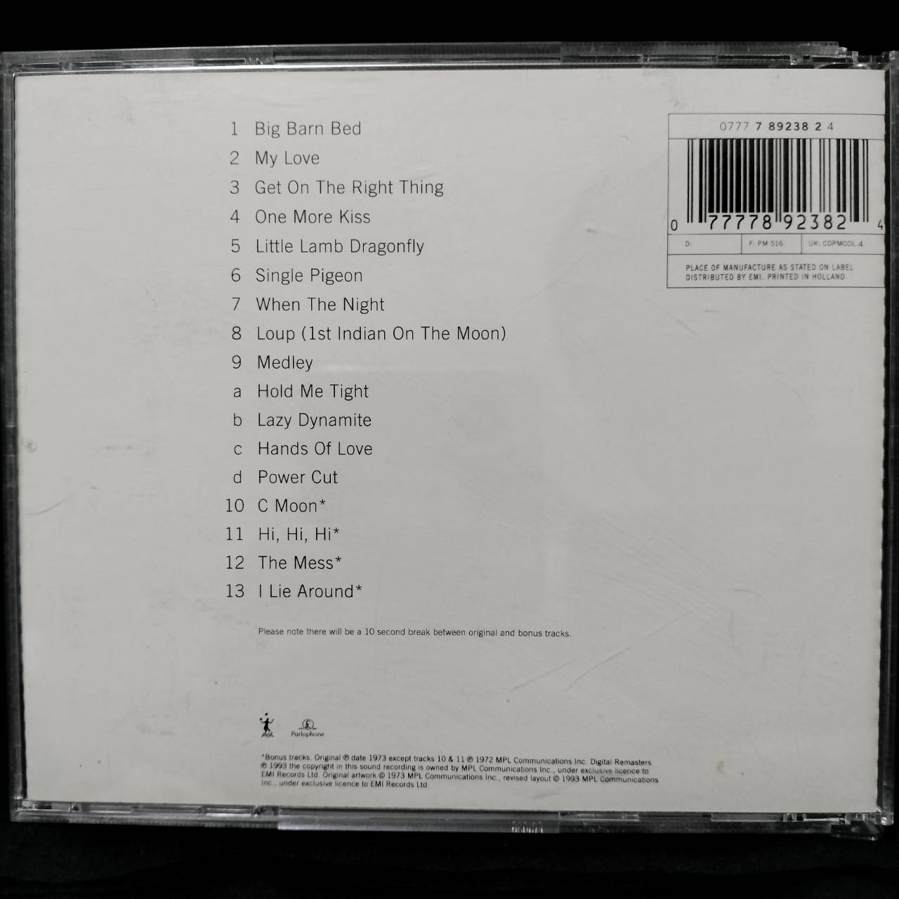 Paul McCartney & Wings – Red Rose Speedway / HOLLAND / ฝากล่องหัก / ปกในมีจุดเหลืองเล็กน้อย / แผ่นดี