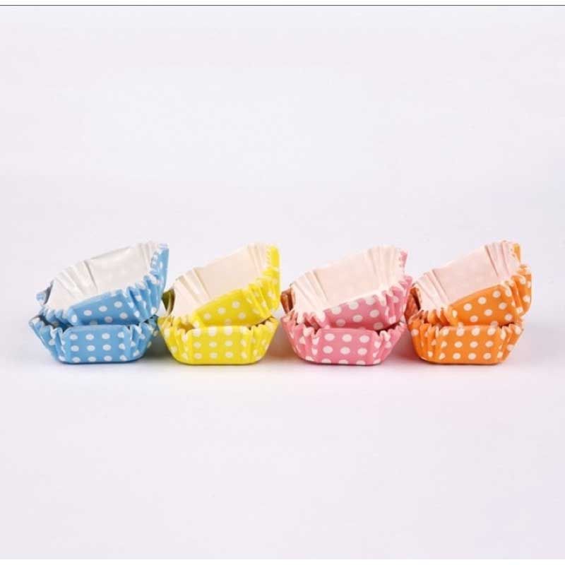 ถ้วยบราวนี่เล็ก เคลือบมัน คละสี 4.5x 4.5 ซม. 200 ใบ (09-6287)