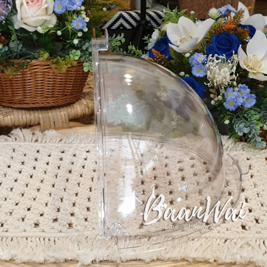 ถาดหวายเทียม ฝาครอบใส