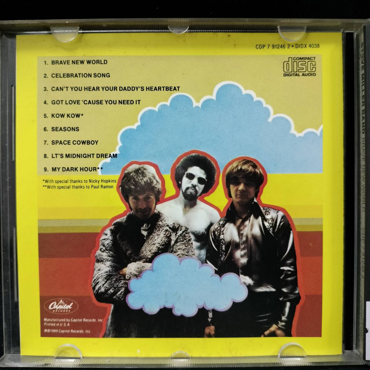 The Steve Miller Band – Brave New World / USA / ปกในมีจุดเหลือง / แผ่นดี