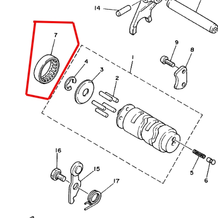 93315-23208 ลูกปืน SR400 ALFA 2001 V100 MATE 80 อะไหล่แท้ YAMAHA
