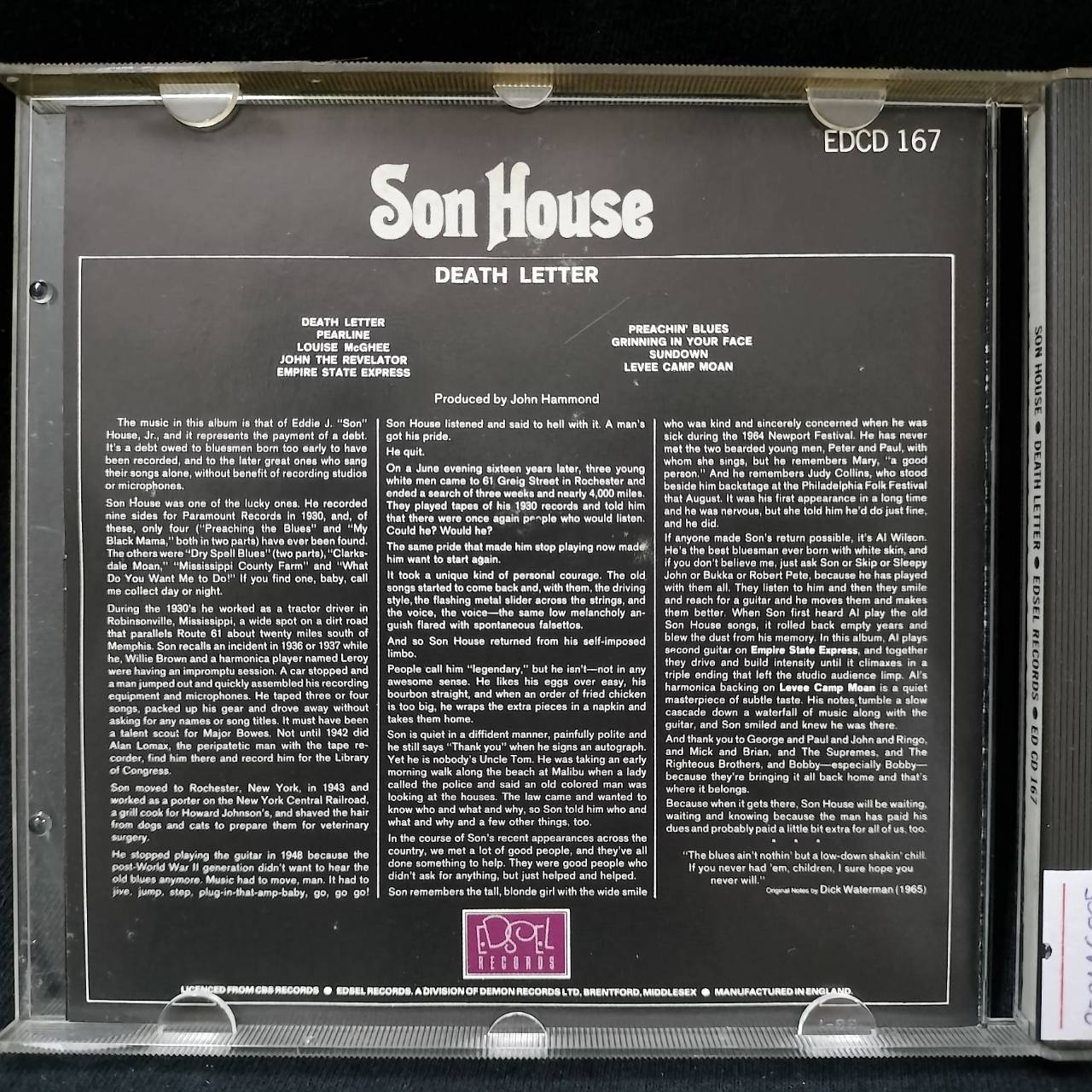 Son House – Death Lettet / ENGLAND / ปกมีจุดเหลือง / แผ่นสวย