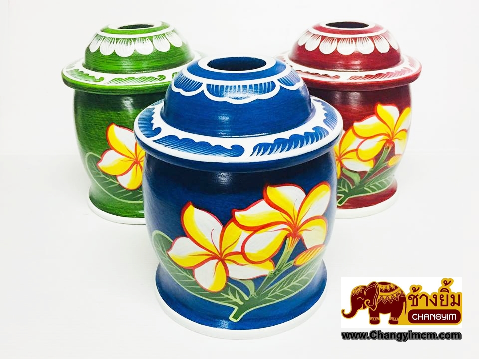 กล่องทิชชู่กลม ( ลายดอก )