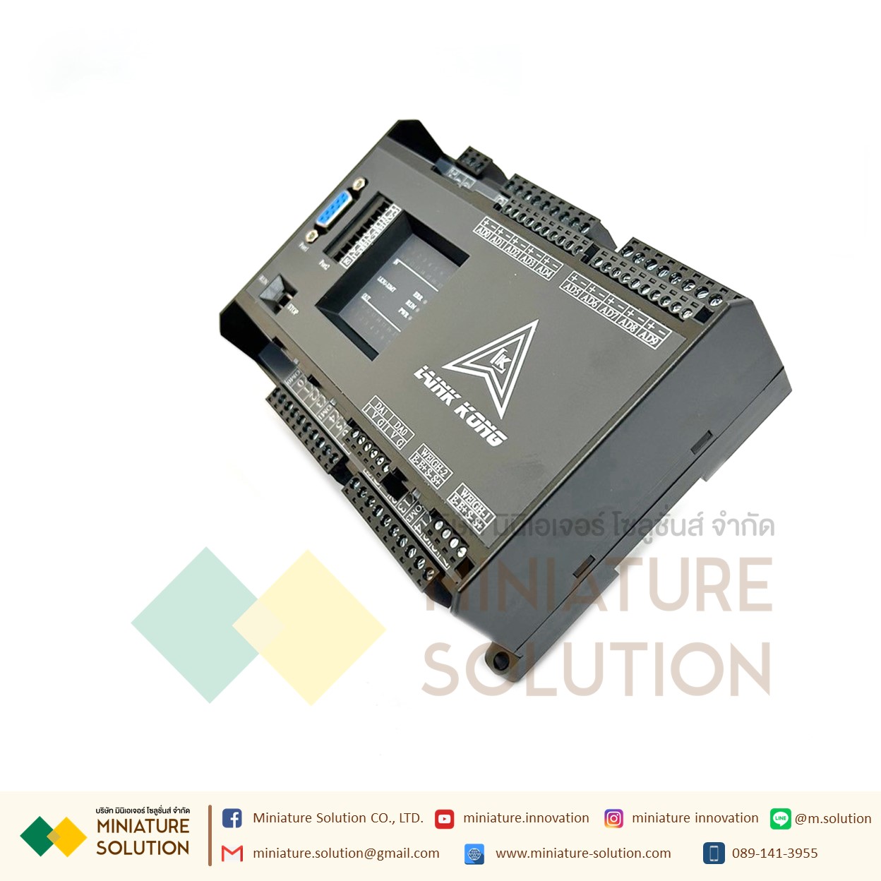 PLC LK3U-32MT-10AD-2DA MITSU GXWork (มีช่องวัด Load Cell)