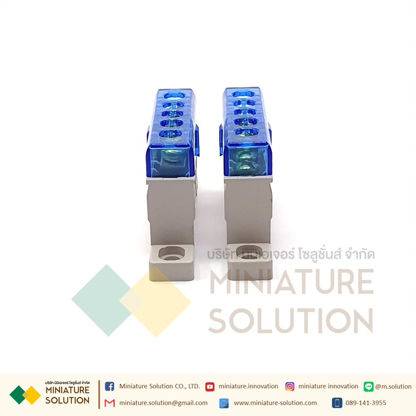Terminal Block จุดต่อสายไฟ บัสบาร์ บาร์กราวด์ บาร์นิวทรัล เทอร์มินอลกราวด์ (NHA10 3 / 5 / 10 / 15 Pole)