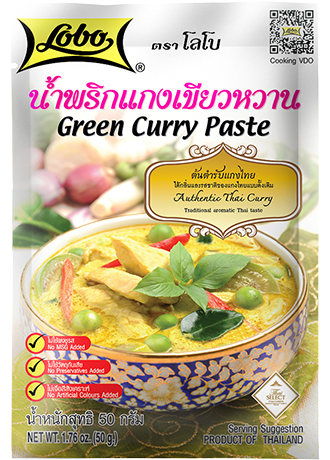 น้ำพริกแกงเขียวหวาน ตราโลโบ Lobo Green Curry Paste 50 g. (05-1235)