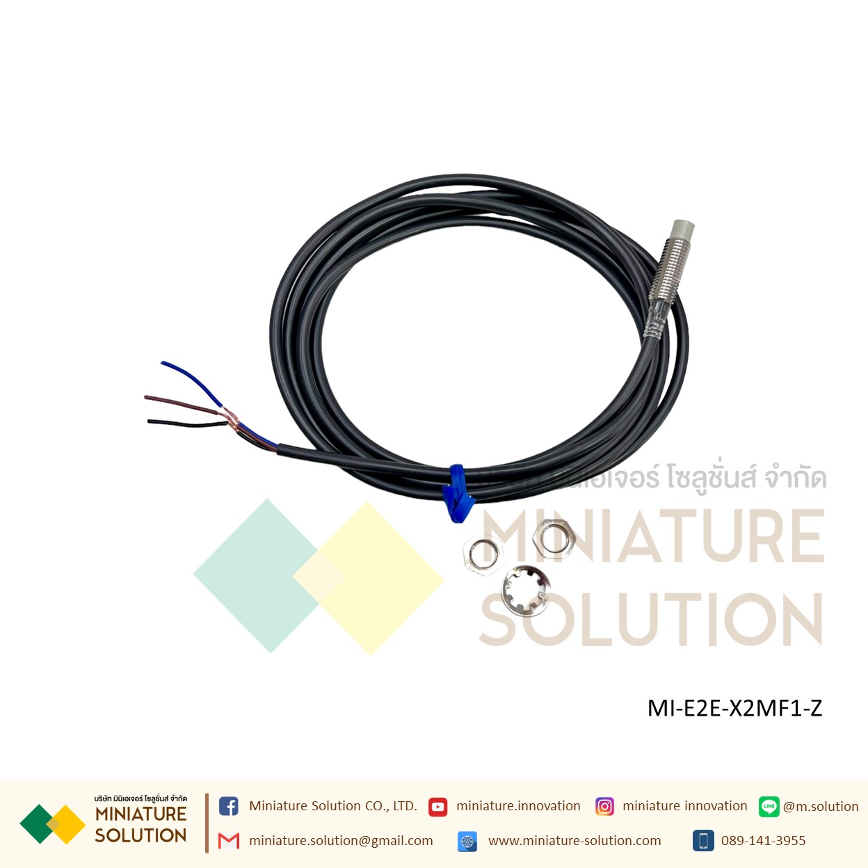 OMRON Proximity Sensor เซ็นเซอร์จับโลหะ ระยะจับ 2/10/14 มิล SIZE 8/18mm/M8 ไฟเลี้ยง 12-24 VDC PNP/NPN-NO