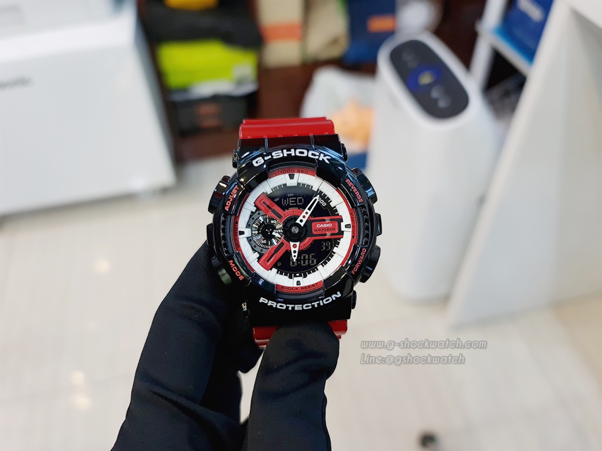 CASIO G-SHOCK นาฬิกาข้อมือ นาฬิกากันน้ำ นาฬิกาของแท้ ประกันศูนย์ CMG 1 ปี รุ่น GA-110RB-1A