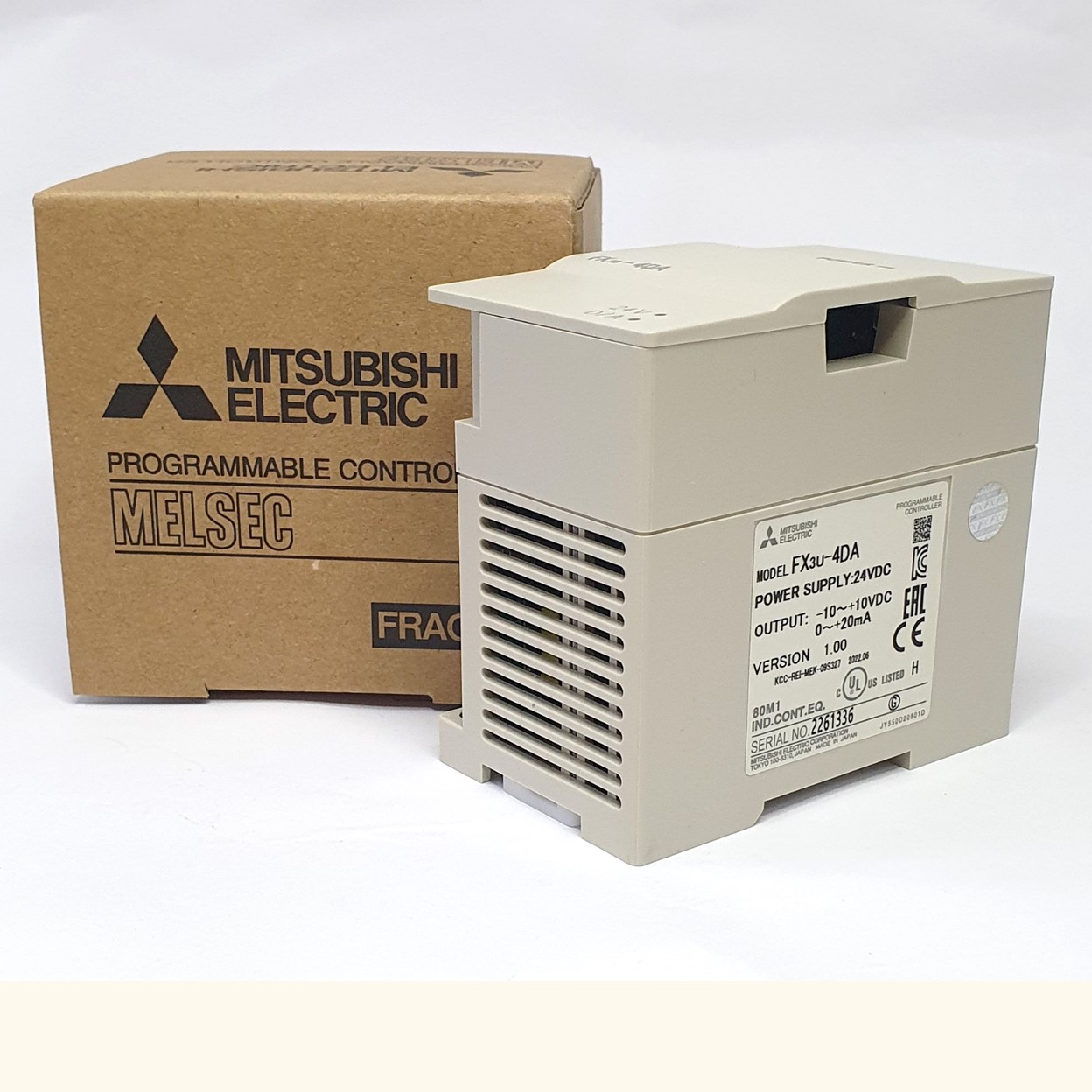 PLC Mitsu รุ่น FX3U-4DA, Analog Output, 4 Output FX3U-4DA สามารถเชื่อมต่อกับ FX3U และซีรีส์ FX3UC Made in China (FX3U-4DA)