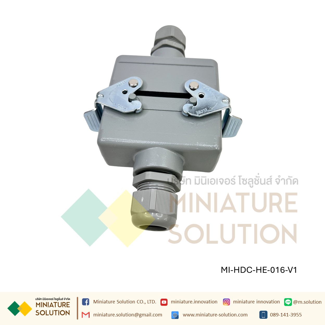 ปลั๊กเชื่อมต่อใช้สำหรับงานหนัก Heavy Duty Connectors Power แบบขันสกรู16A 500V HDC-HE-4/6/10/16/20/24/32/48 กันน้ำ ต่อตรง