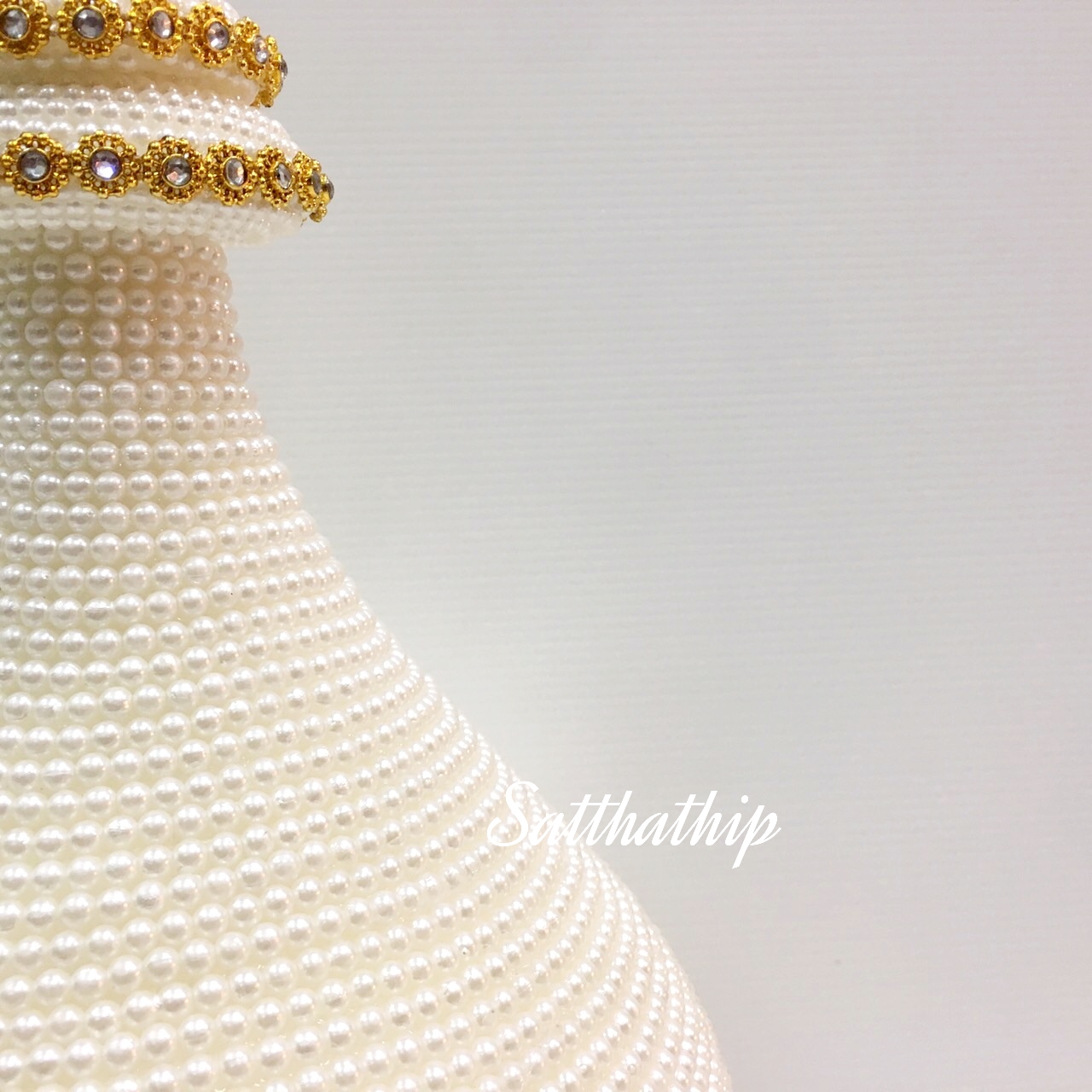 พานพุ่ม - พานพุ่มสักการะ - พานพุ่มเงินทอง - พานพุ่มสีขาว [8 นิ้ว/ 3,800บาท/คู่]