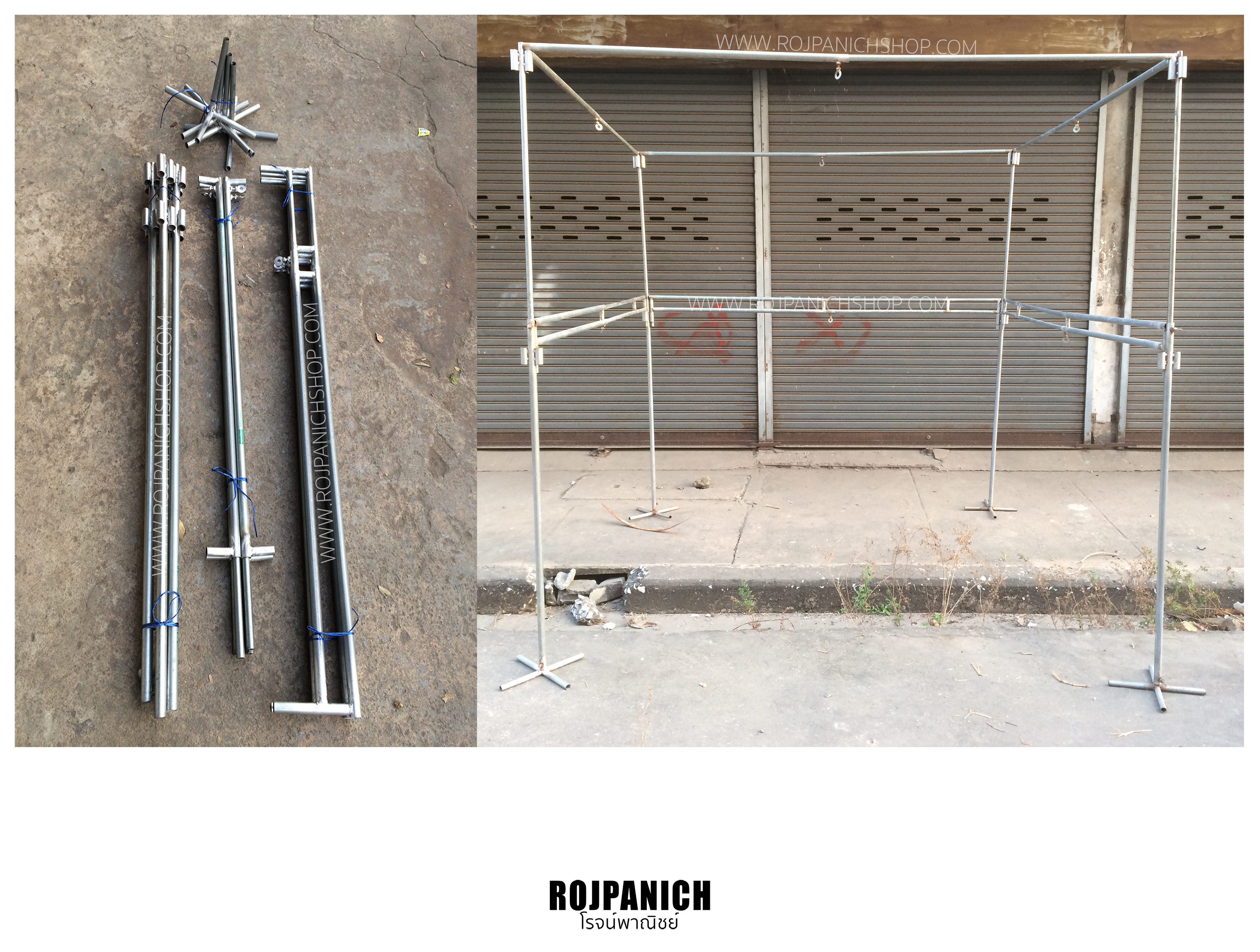 ชุดโครงเหล็กตลาดนัด2x2ม.
